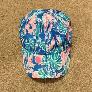 Lilly Pulitzer Blue and Pink Tropical Hat